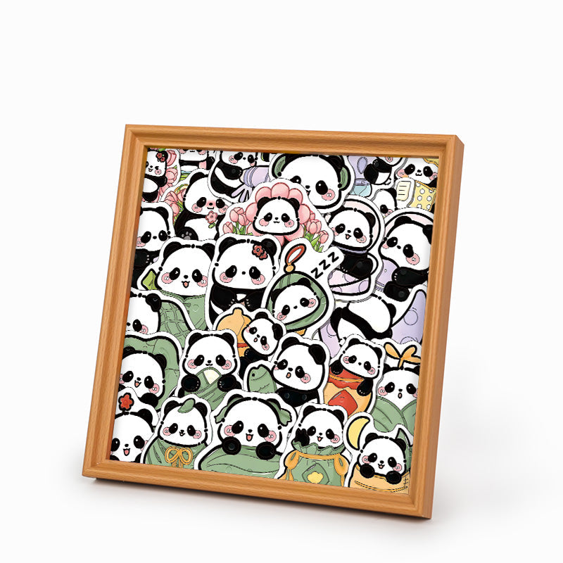 Panda II - Drevená farebná skladačka
