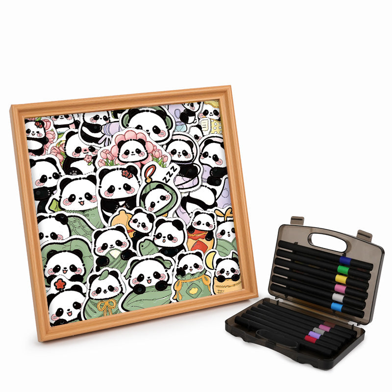 Panda II - Drevená farebná skladačka