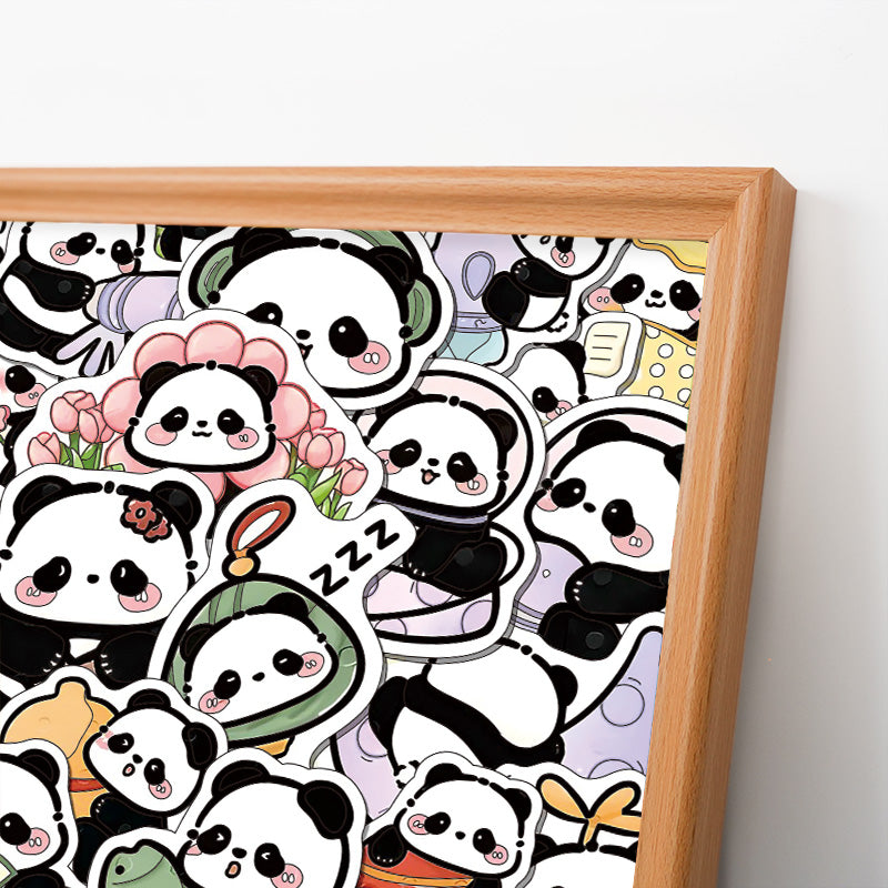 Panda II - Drevená farebná skladačka