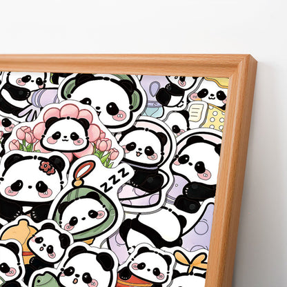Panda II - Drevená farebná skladačka