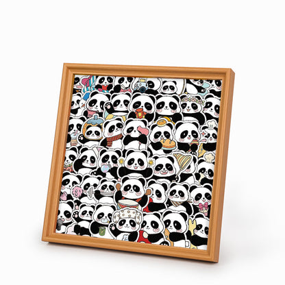 Panda III - Drevená farebná skladačka