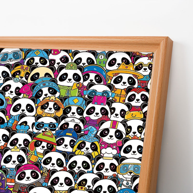 Panda - Drevená farebná skladačka