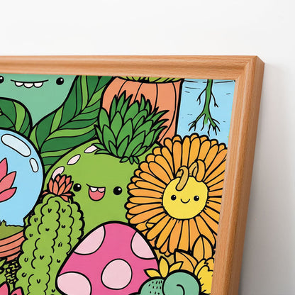 Botanický raj - Drevená farebná skladačka