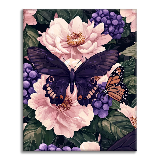 Maľovanie podľa čísel - Monarchova purpurová nokturno