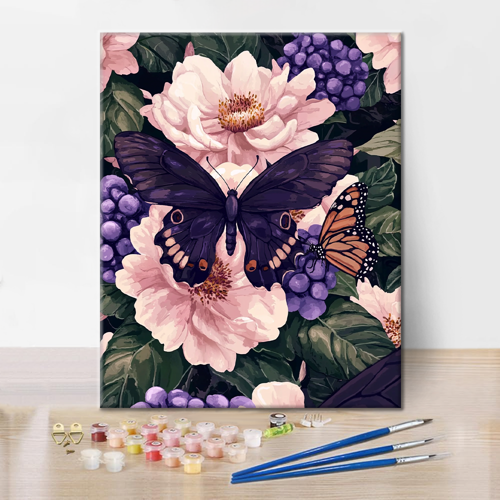 Maľovanie podľa čísel - Monarchova purpurová nokturno