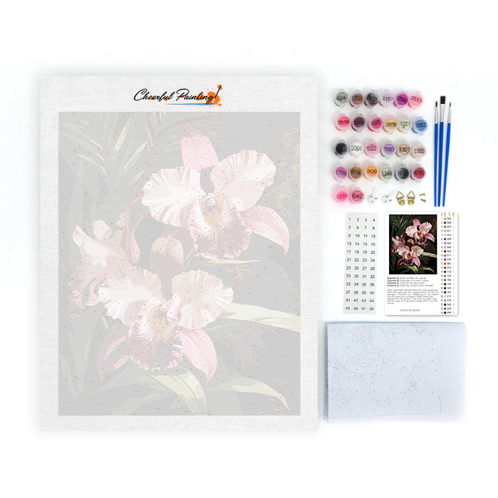 Maľovanie podľa čísel - Ružová orchidea