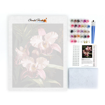 Maľovanie podľa čísel - Ružová orchidea