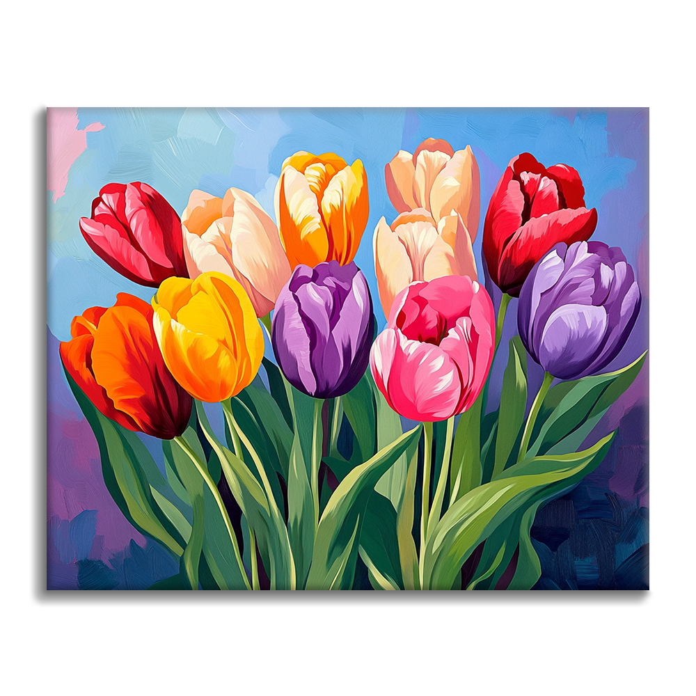 Maľovanie podľa čísel - Tulipány