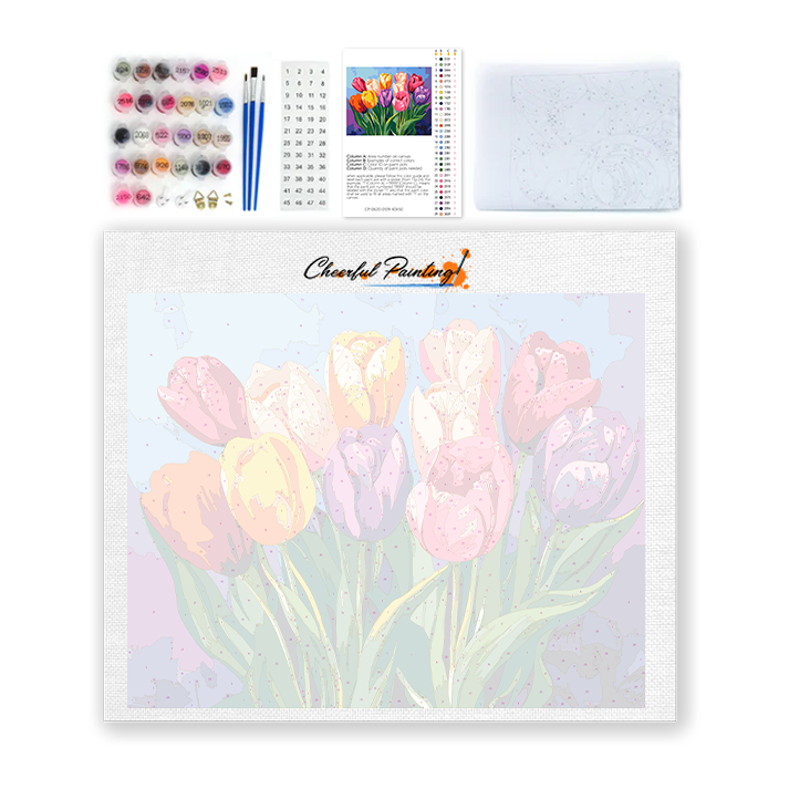 Maľovanie podľa čísel - Tulipány