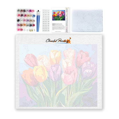Maľovanie podľa čísel - Tulipány