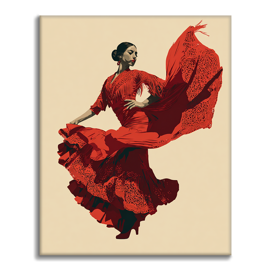 Maľovanie podľa čísel - Flamenco tanečnica