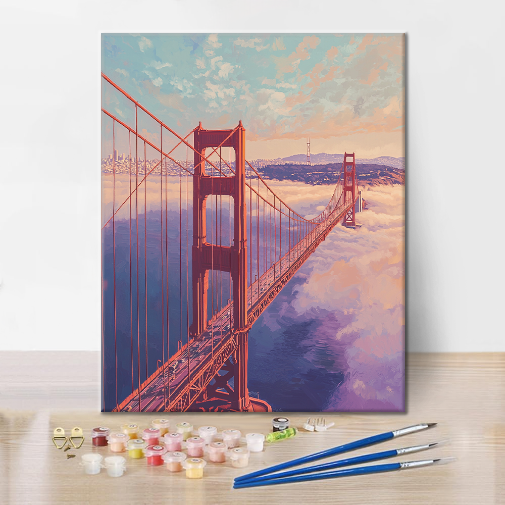 Maľovanie podľa čísel - Most Golden Gate