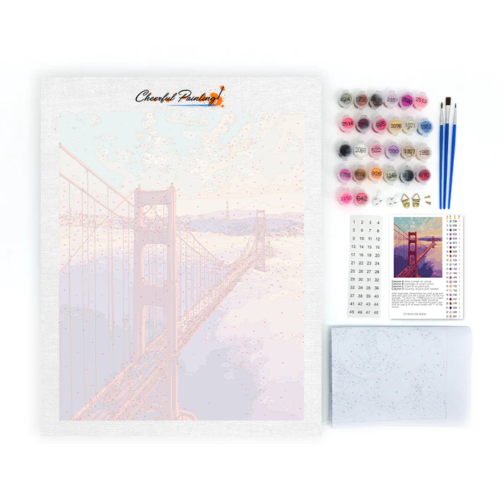 Maľovanie podľa čísel - Most Golden Gate