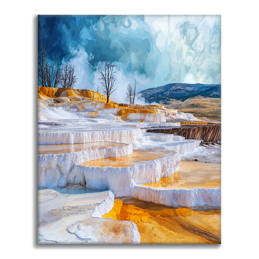 Maľovanie podľa čísel - Mammoth Hot Springs Terraces