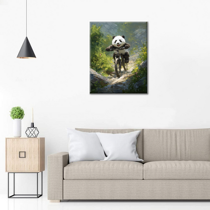 Maľovanie podľa čísel - Panda Mountain Bike
