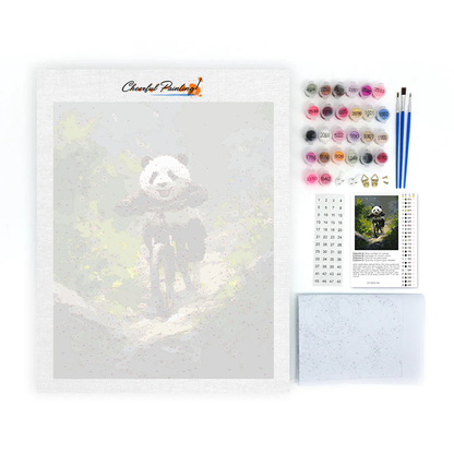Maľovanie podľa čísel - Panda Mountain Bike