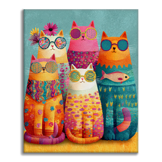 Cool Cat Crew - Maľovanie podľa čísel
