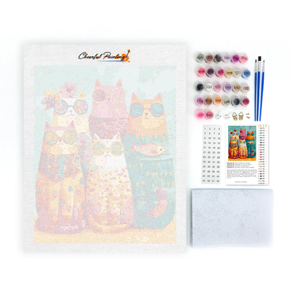 Cool Cat Crew - Maľovanie podľa čísel