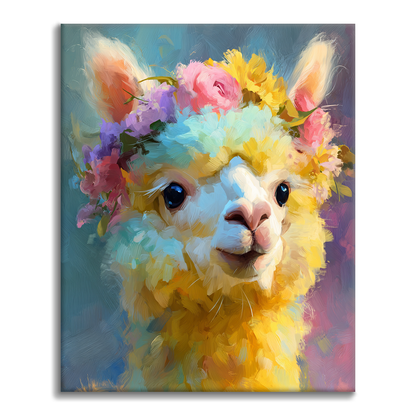 Kvitnúca lama - Maľovanie podľa čísel