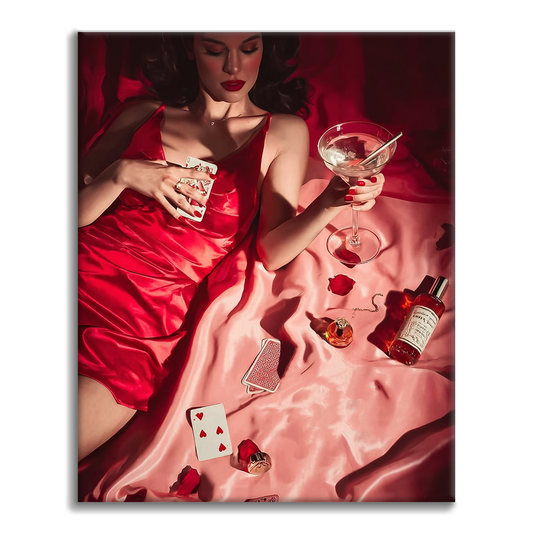 Poker a nápoje - Maľovanie podľa čísel
