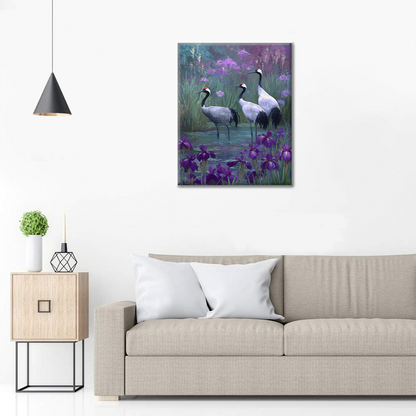 Žeriavy Wisteria - Maľovanie podľa čísel