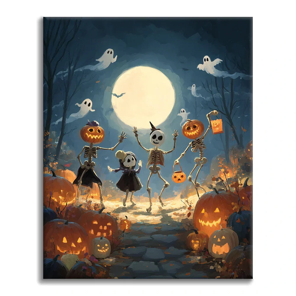 Halloweensky ples - Maľovanie podľa čísel