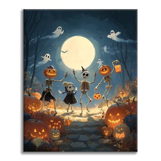 Halloweensky ples - Maľovanie podľa čísel