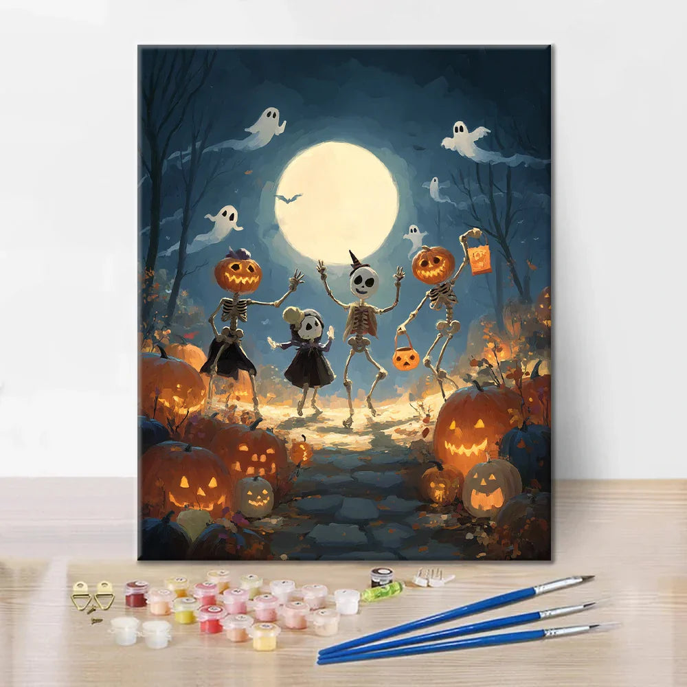 Halloweensky ples - Maľovanie podľa čísel