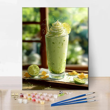 Matcha Smoothie - Maľovanie podľa čísel