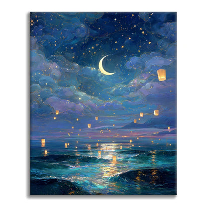 Fantómová noc - Maľovanie podľa čísel