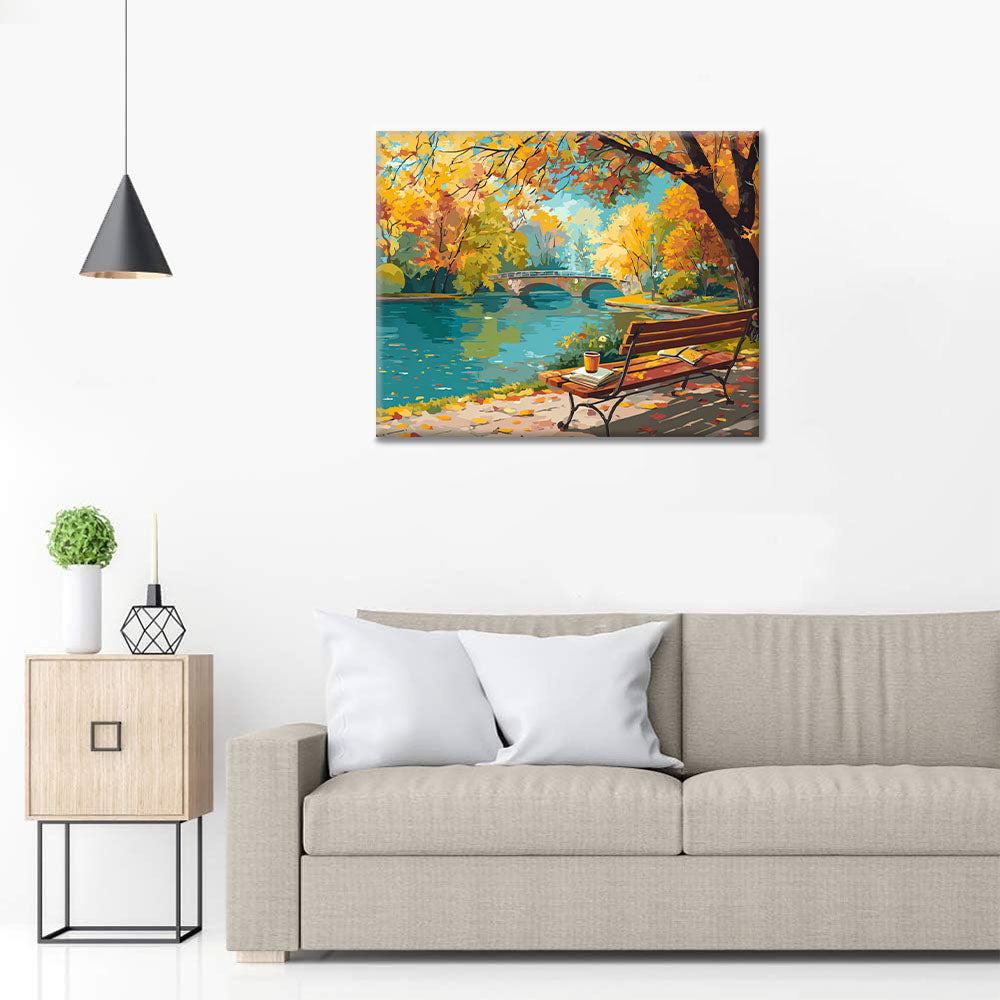 Jesenný útek do parku - Maľovanie podľa čísel