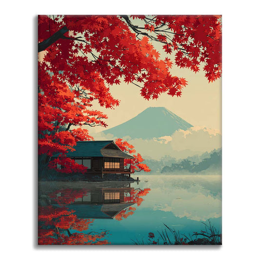 Jesenný pokoj - Maľovanie podľa čísel