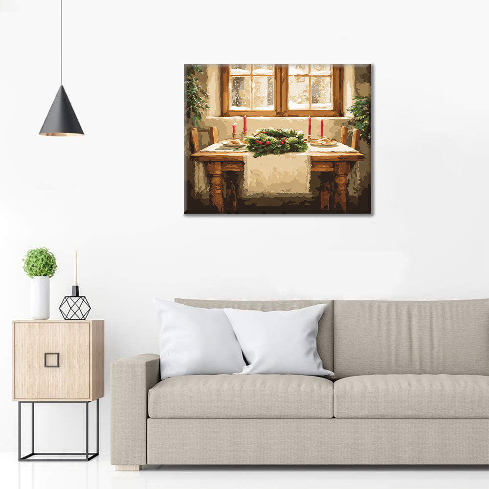 Vianočné prestieranie - Maľovanie podľa čísel