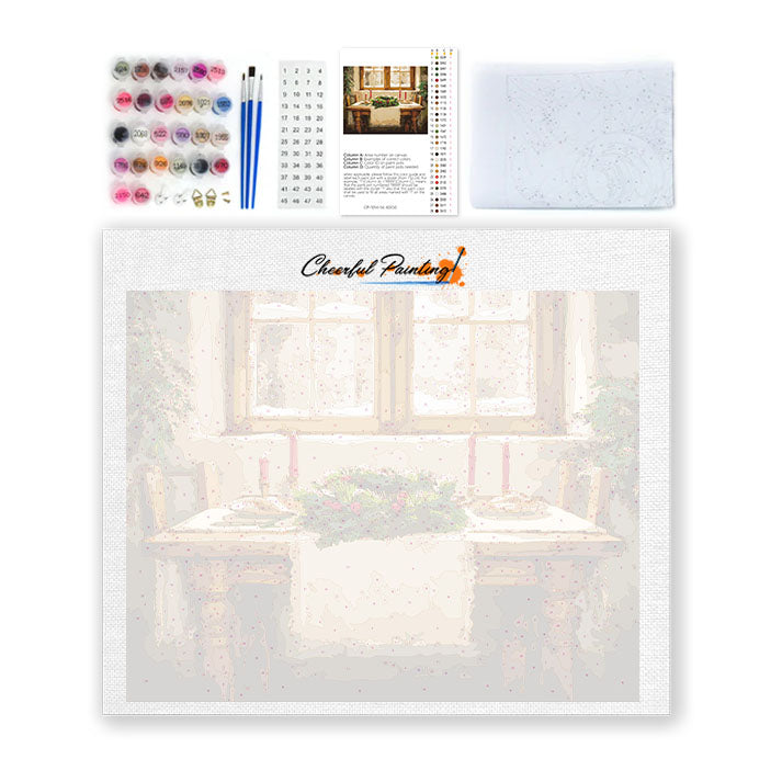 Vianočné prestieranie - Maľovanie podľa čísel