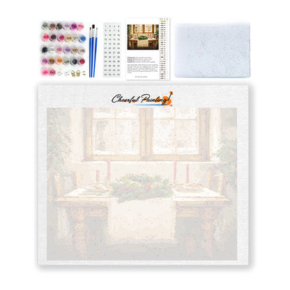 Vianočné prestieranie - Maľovanie podľa čísel