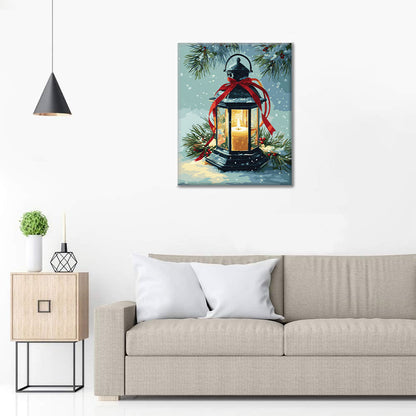 Vianočný lampión - Maľovanie podľa čísel