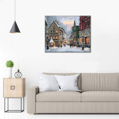 Vianočné ulice - Maľovanie podľa čísel