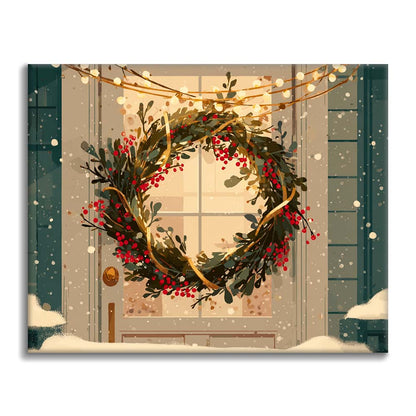 Vianočný veniec - Maľovanie podľa čísel