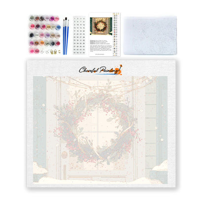 Vianočný veniec - Maľovanie podľa čísel