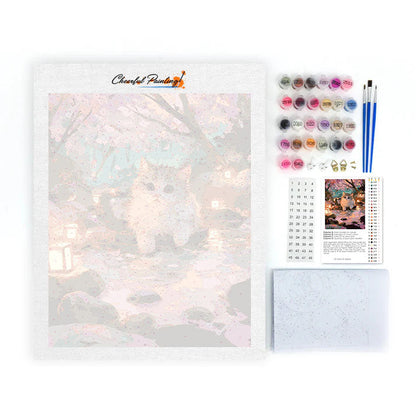 Mačka z horúceho prameňa - Maľovanie podľa čísel