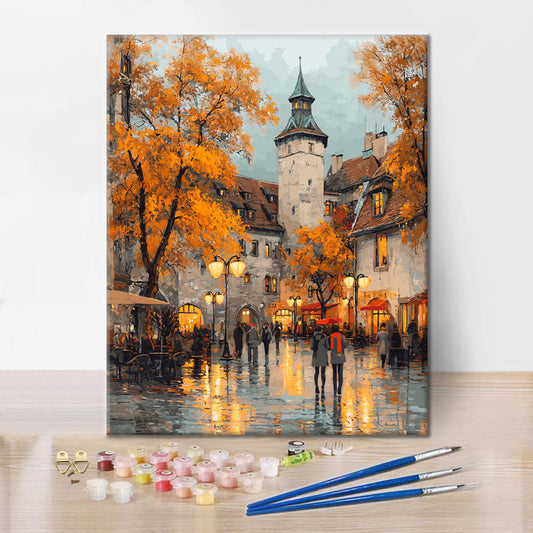 Listnaté námestie - Maľovanie podľa čísel