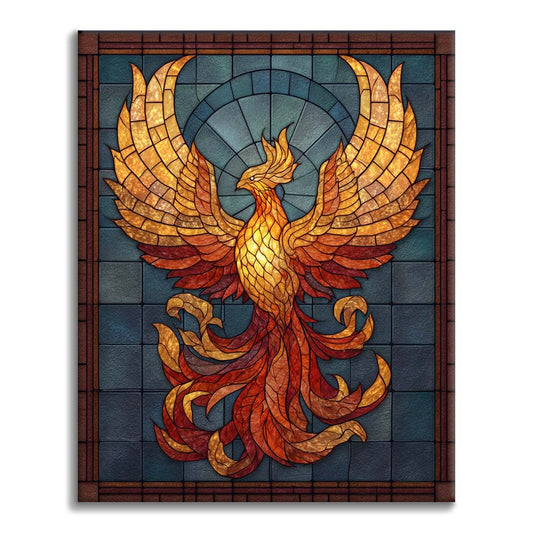 Mozaika Znovuzrodenie Fénixa - Maľovanie podľa čísel