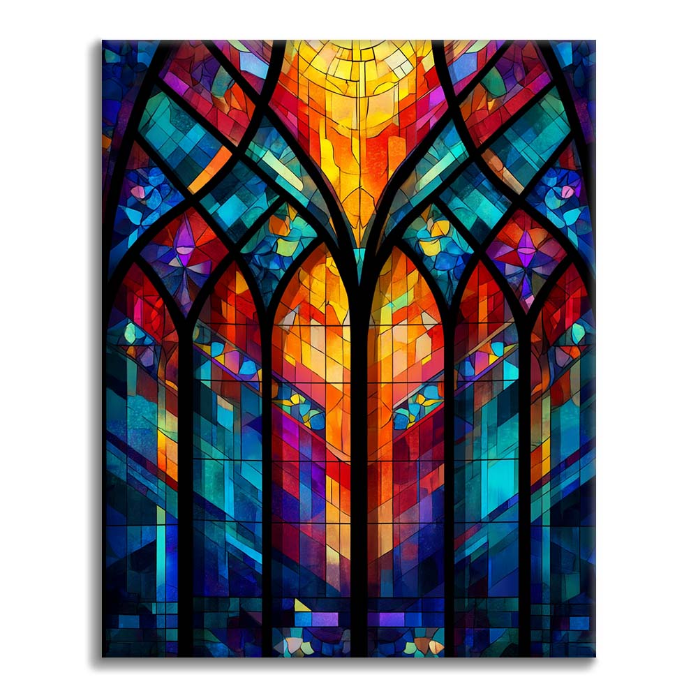 Mozaiková okenná mriežka - Maľovanie podľa čísel