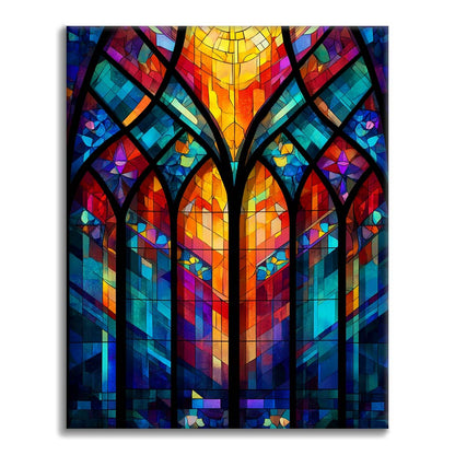 Mozaiková okenná mriežka - Maľovanie podľa čísel