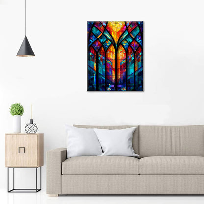 Mozaiková okenná mriežka - Maľovanie podľa čísel