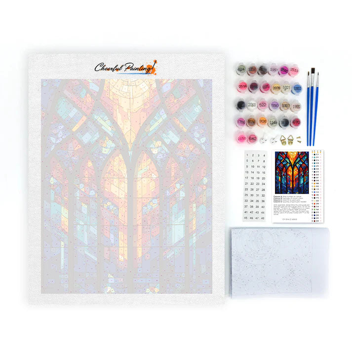 Mozaiková okenná mriežka - Maľovanie podľa čísel