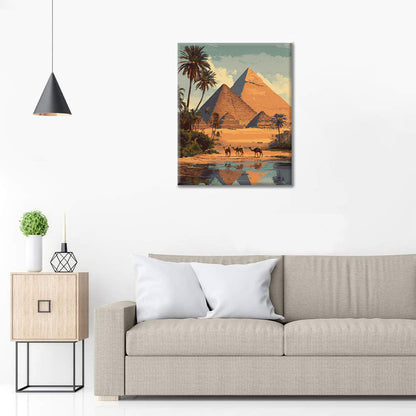 Pyramídy v Gíze - Maľovanie podľa čísel