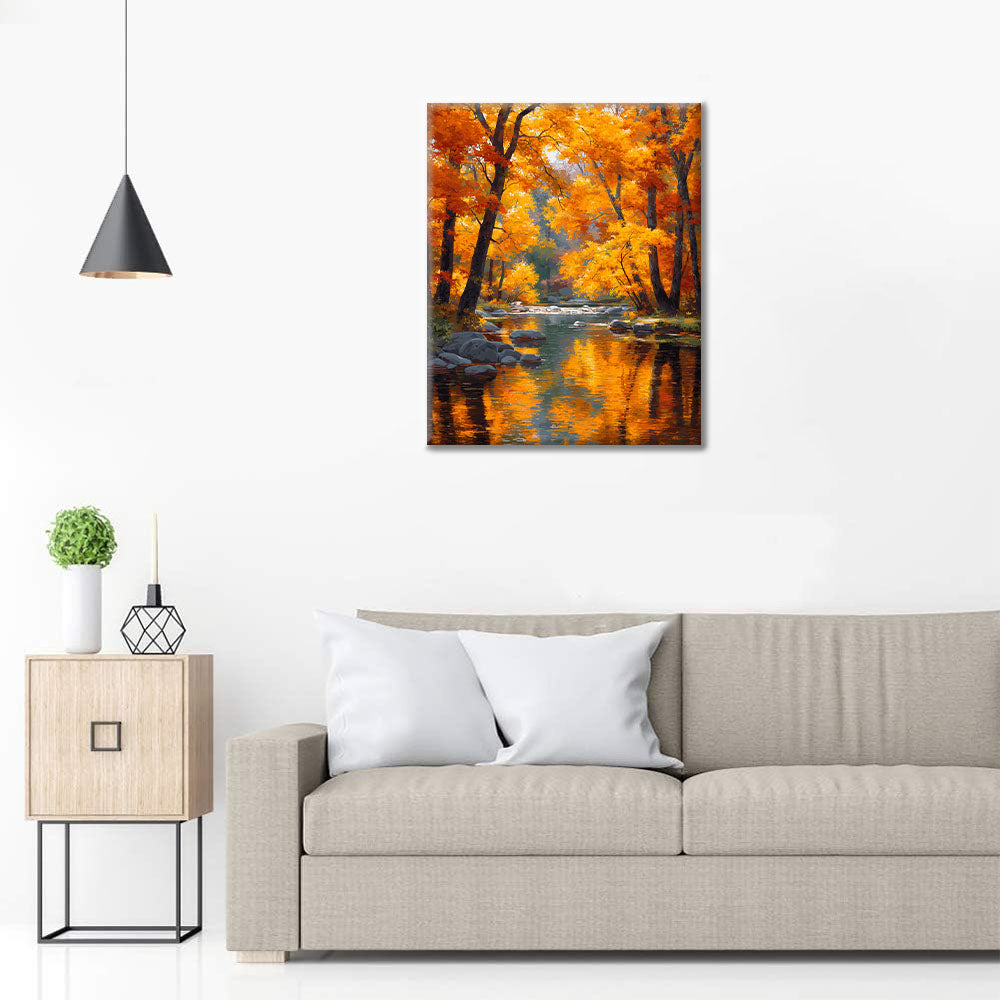 Šepot jesene - Maľovanie podľa čísel