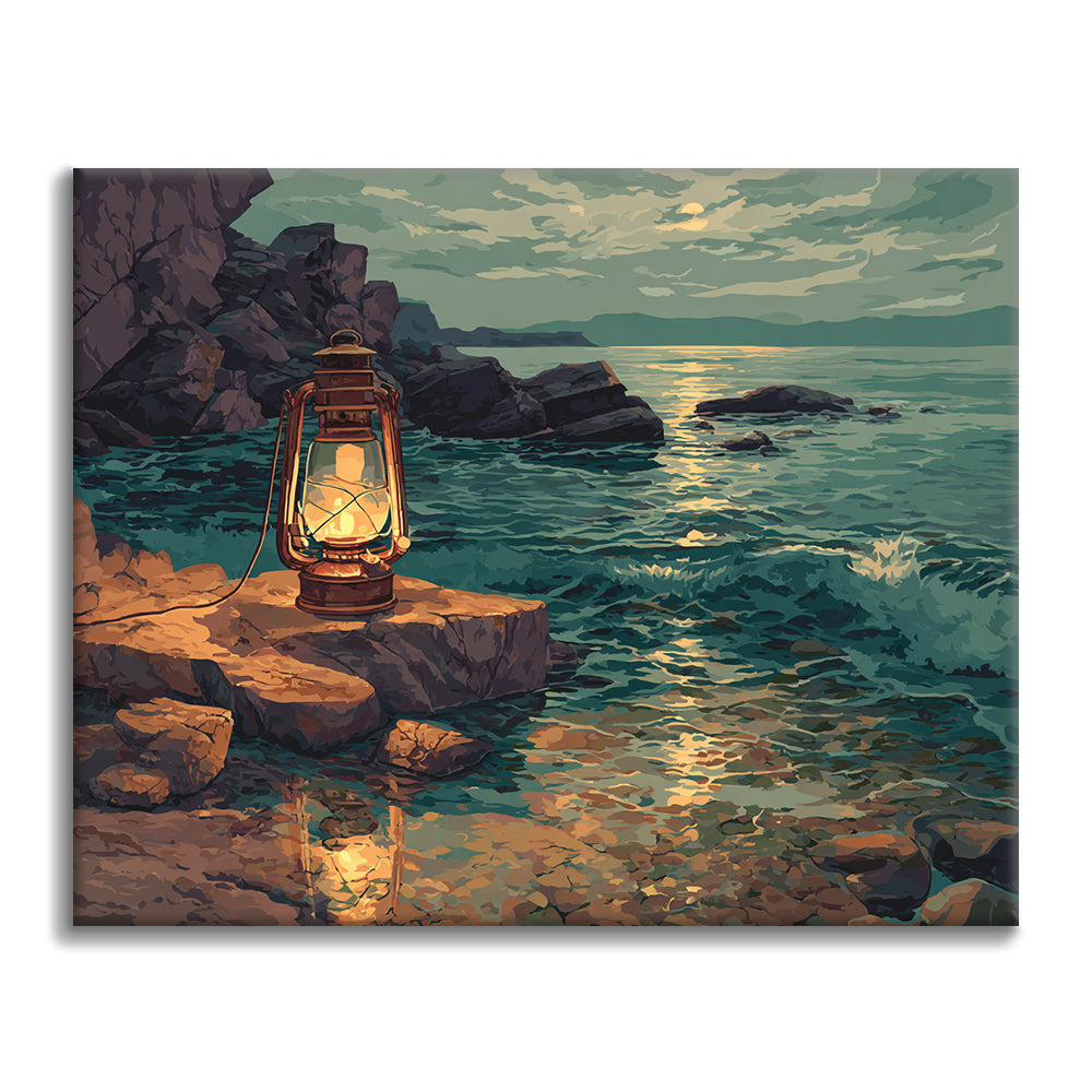 Pobrežný lampáš - Maľovanie podľa čísiel