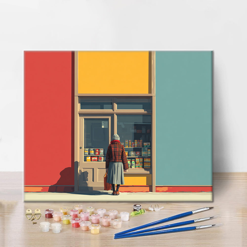 Obchod na rohu - Maľovanie podľa čísiel